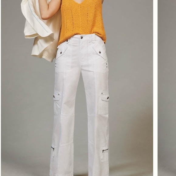 Marrakech Rylee White Cargo Pant from Anthropologie - Picture 2 of 5